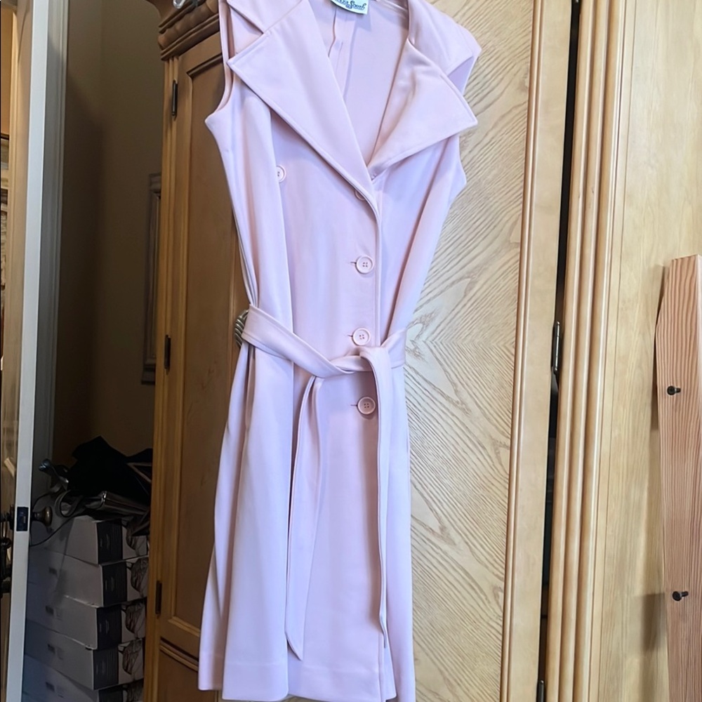 Vintage plaza south light pink blazer dress size medium